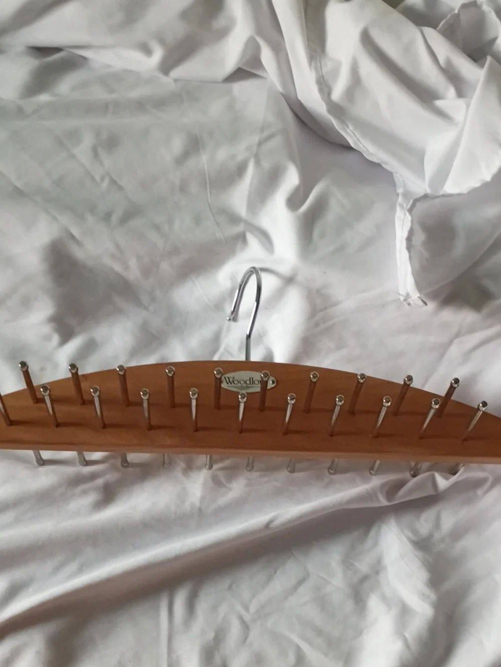 Brown Wooden Scarf and Tie Hanger - Natural Brown